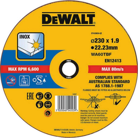 Tarcza DeWalt 230x1,9 mm DT43909-QZ – precyzyjne cięcie metalu