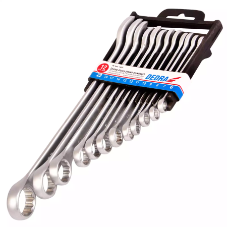 DEDRA Zestaw kluczy płasko-oczkowych 12 szt. 1405