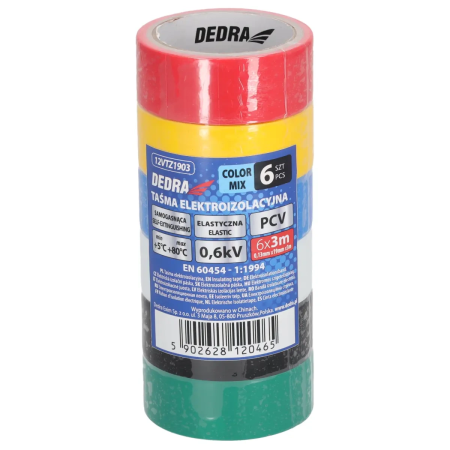Zestaw taśm elektroizolacyjnych DEDRA PVC
